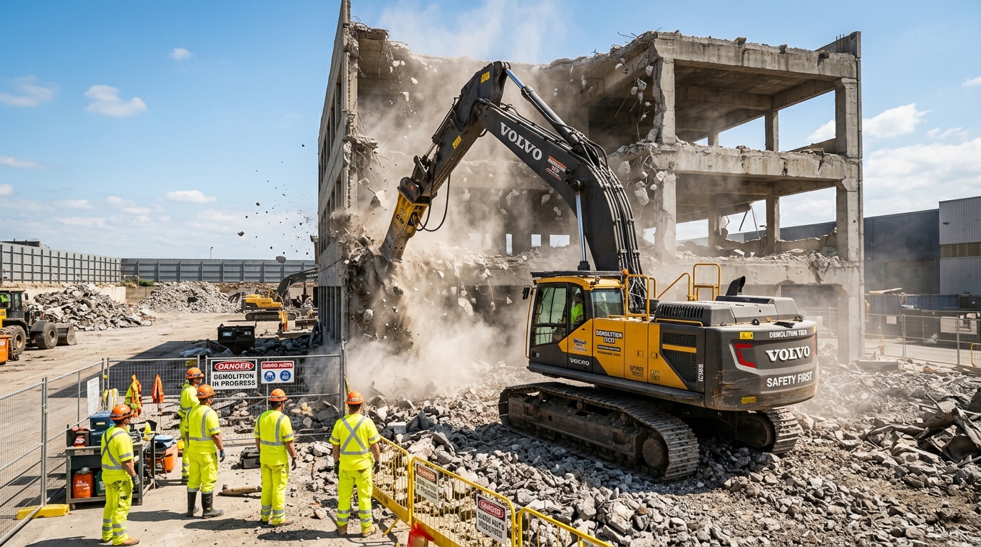 Demolition Contractor at work